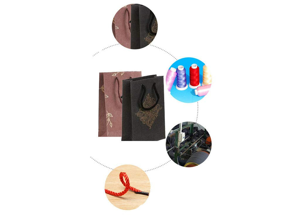 VNDEFUL 21 PCS 3 Ply Hand Held Polyester Rope Tote Bag 