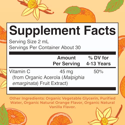 MaryRuth Organics USDA Kids Vitamin C Drops | Vegan Imm