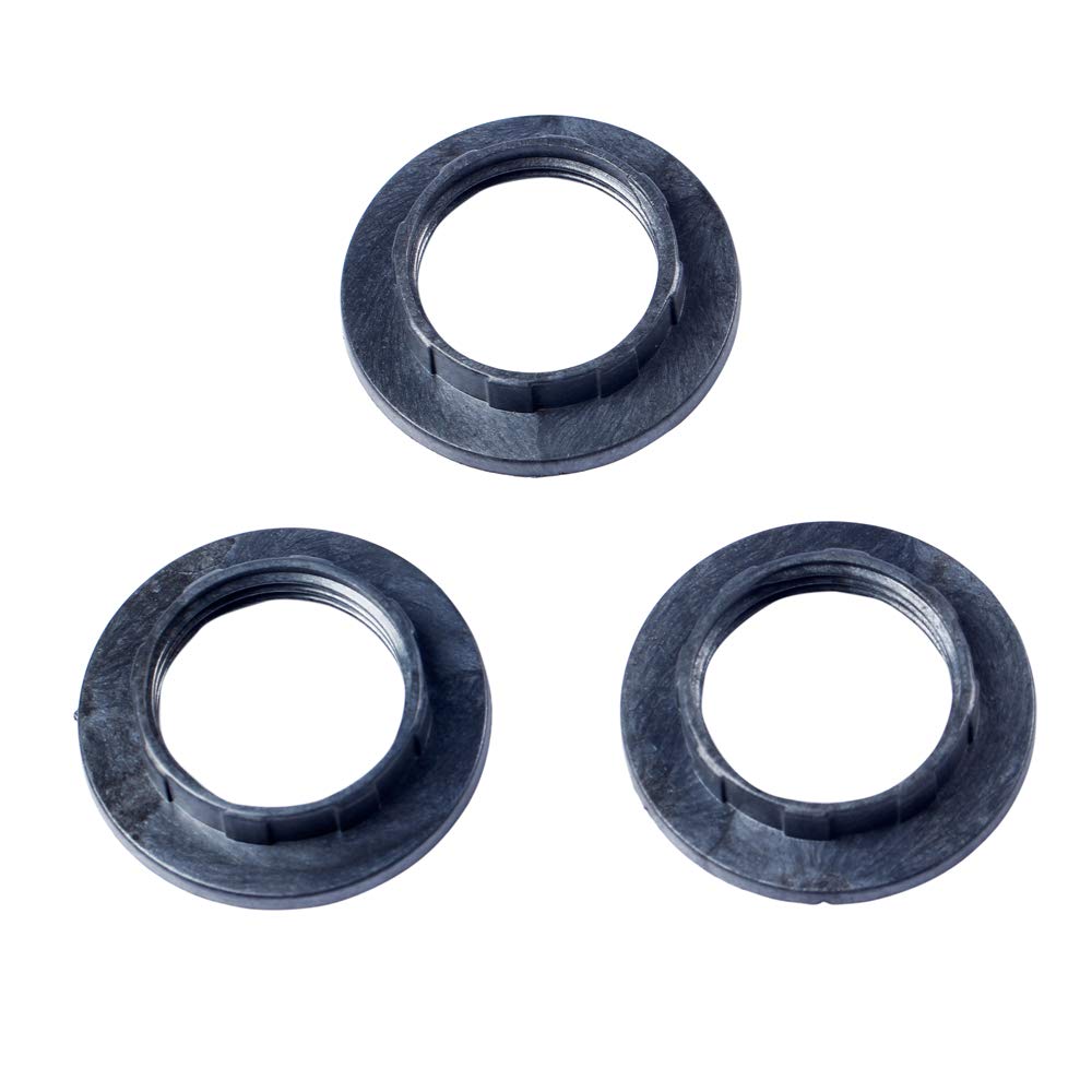 3Pcs Black Light Shade Collar Ring Adaptor Lamp Bulb Holder for E14 Lamp Shade