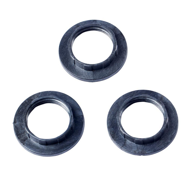 3Pcs Black Light Shade Collar Ring Adaptor Lamp Bulb Holder for E14 Lamp Shade