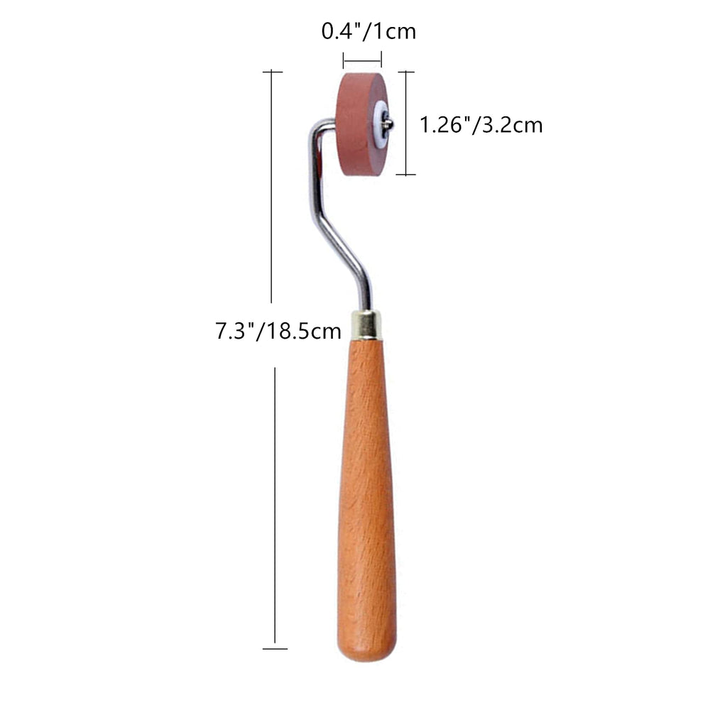 Rubber Brayer Roller for Printmaking, Ideal for Anti Skid Tape Construction Tools, Print,Craft Stamping Brayers for Wallpapers and Scrapbooks (0.4)