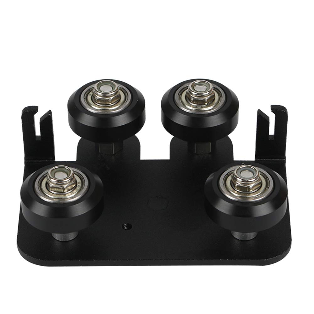 3D Printer Upgrade Extruder Back Support Plate with 4pcs POM Pulley for Ender 3,Ender 3 Pro,CR-10,CR-10S