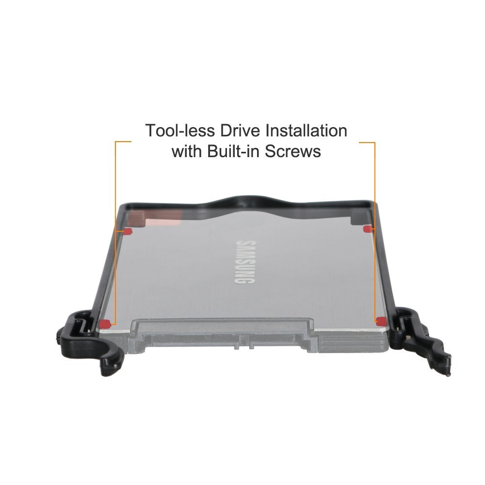 Tool-Less Triple 3 Bay 2.5 to 3.5 Hard Drive SSD Mounting Bracket Kit Adapter | EZ-FIT Trio MB610SP