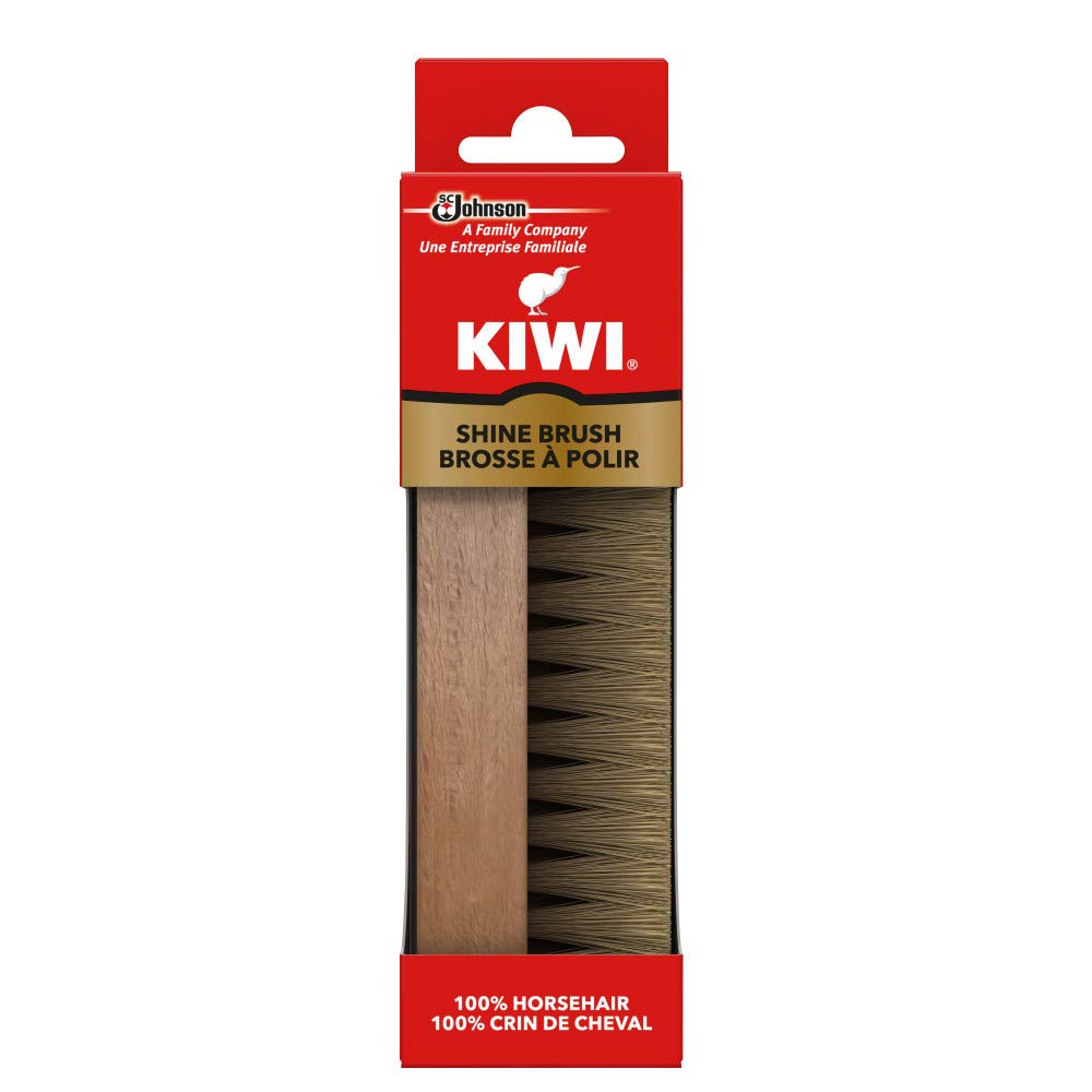 1-Pack : Kiwi 100% Horsehair Shine Brush