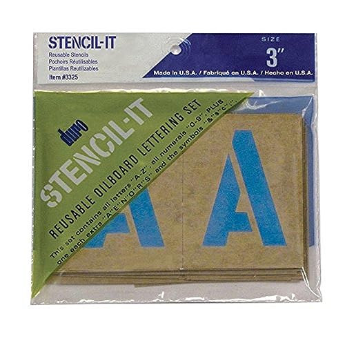 Duro by Graphic Products 3325 Stencil-It Oil Board Stencil Set, 3
