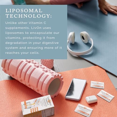 Lypo–Spheric Liposomal Vitamin C 1000mg - No Sugar, Immune Support, Plant Based - Easy to Swallow, Absorbable, Individual Packets - Non–GMO, Gluten Free(0.2floz30 Packets)