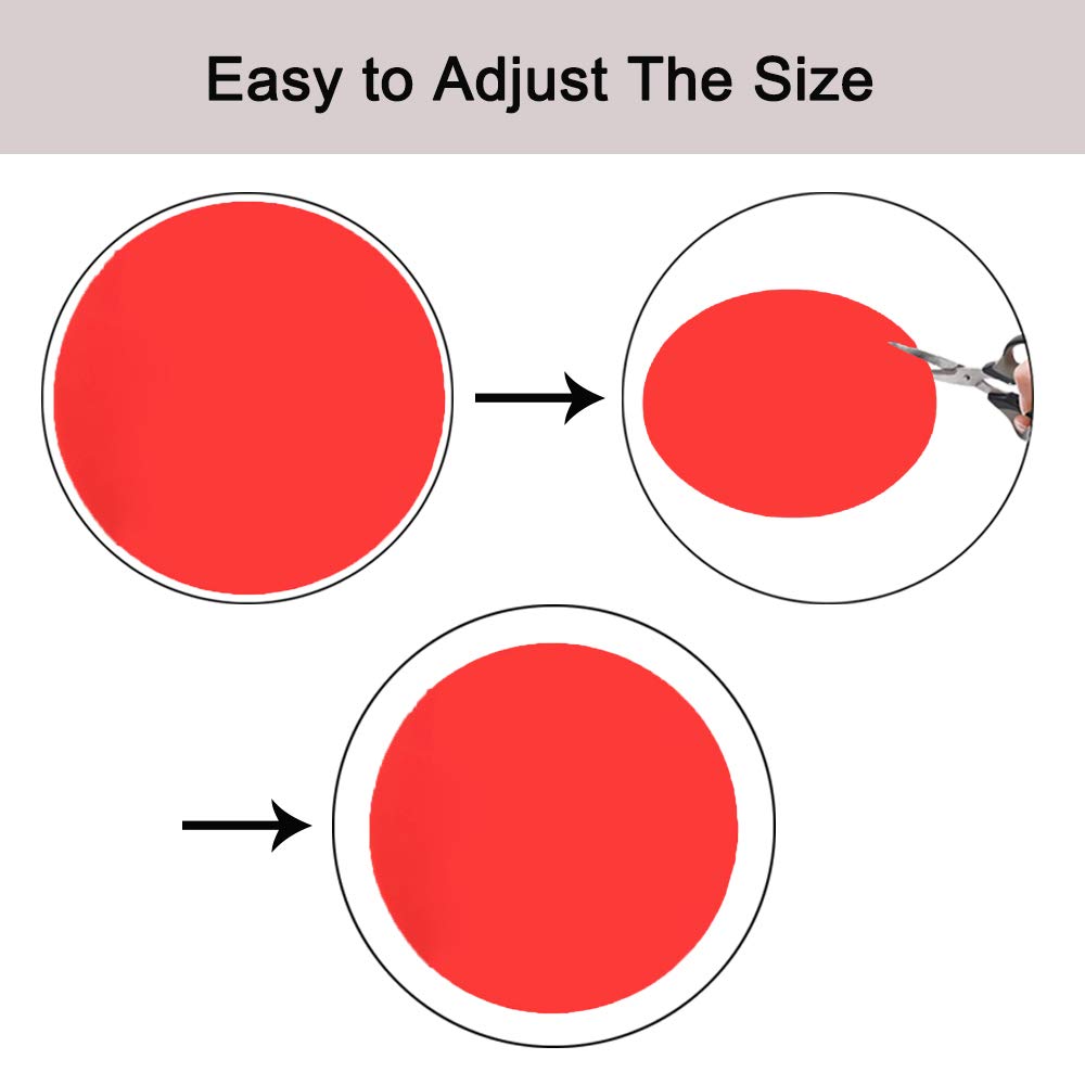 Silicone Microwave Mat 12 Inch, Non Stick Turntable Safe Baking Mat for Kitchen, Multi-Purpose Heat Resistant Oven Mat 2 Pack (Red)