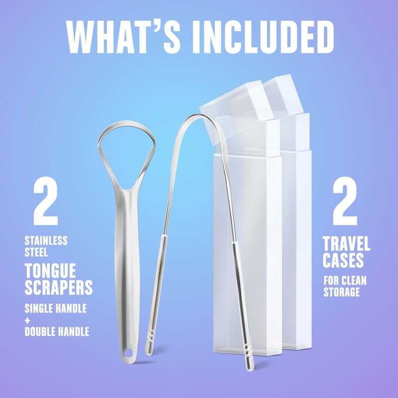 Mouthology Tongue Scraper for Adults (Variety Pack), Re
