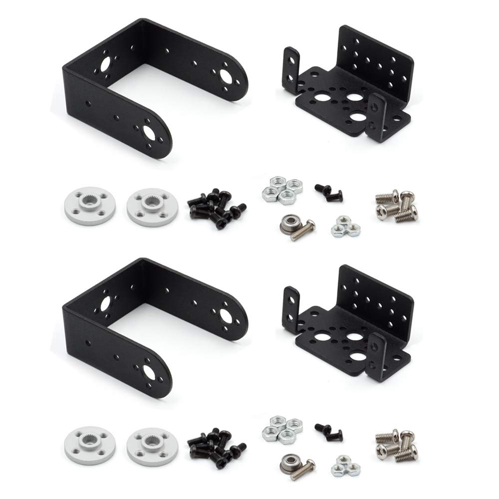 2 Sets Pan Tilt Servo Mount Bracket for MG996R S3003 Steering Gear Robot Car Boat