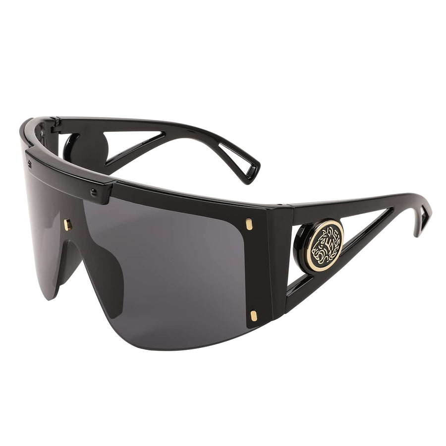FEISEDY Sunglasses for Women, One Piece Oversized Sungl