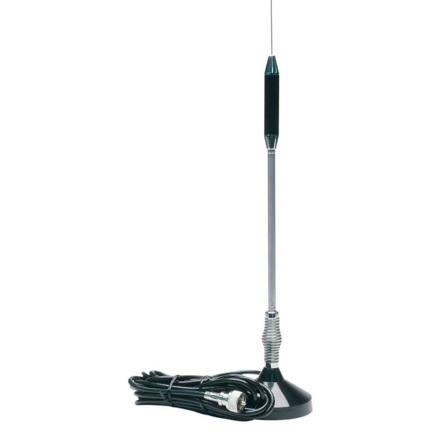(RP-711) 24 Magnet Mount Stainless Steel CB Antenna Kit, Black