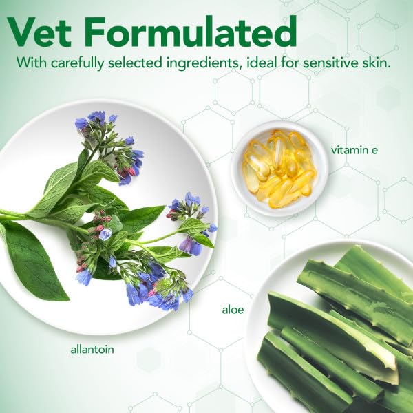 Vet&#39;s Best Hypo-Allergenic Shampoo for Dogs | Dog Shampoo for Sensitive Skin | Relieves Discomfort from Dry, Itchy Skin | Cleans, Moisturizes, and Conditions Skin and Coat , 16 oz