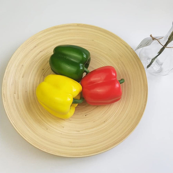Artificial Vegetables Decor Bell Peppers Fake Vegetables Fruits for Decoration Rustic Farmhouse Party Table Centrepieces, Red Green Yellow Bell Peppers 3 Pcs