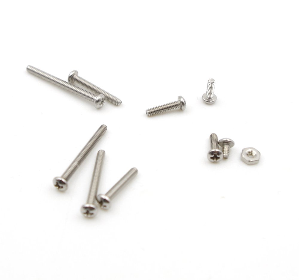 #2-56 UNC Stainless Steel Phillips Pan Head Machine Screws Nuts Assortment Kit (#2-56UNC)