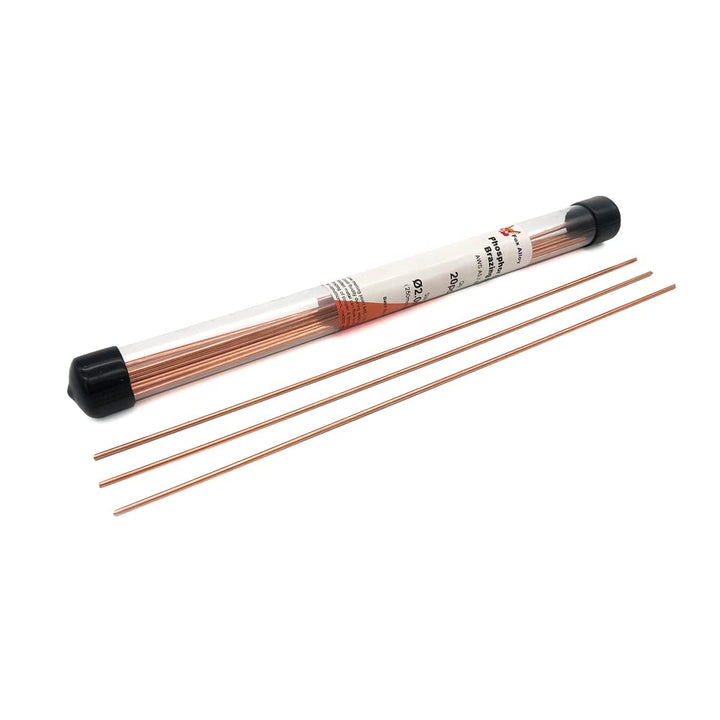 20pcs Copper Brazing Rods BCuP-2 (5/64) 2mm Phosphorus Round Self Fluxing Welding Brass Brazing Rod Sticks TIG Arc Pipes for Air Conditioner Refrigerators Pipe Gas (Bcup-2 20PCS)