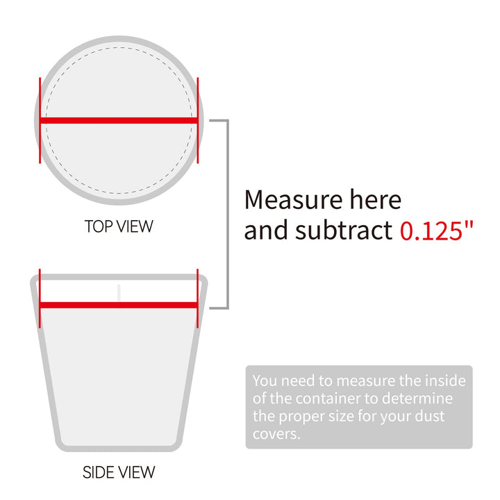 Candle Dust Covers, 48pcs Printed White Matte Candle Dust Lid with Pull Tab for Candle Making (12 Sizes)