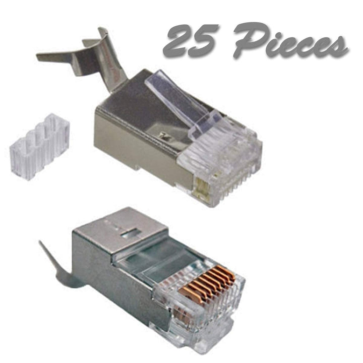 CAT6A STP RJ45 Shielded Modular Plug - 25 Pieces