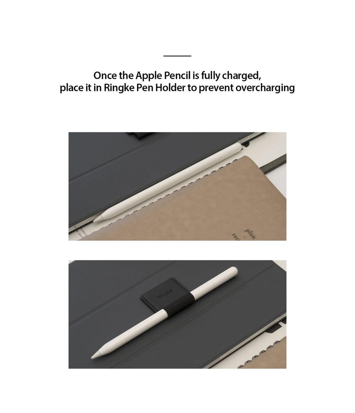 Pen Holder for Apple Pencil, Journal, Notebooks, and More - 3M Self Adhesive PU Leather Durable Pen Loop with Elastic (3 PACK) - Black