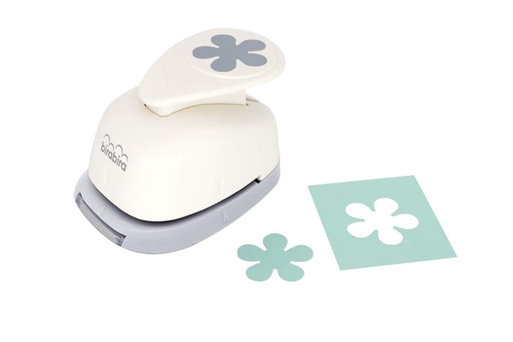 Bira Craft 1 inch Flower 3 Shape Lever Action Craft Punch for Paper Crafting Scrapbooking