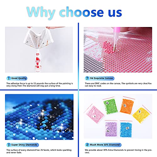 DIY 5D Christmas Diamond Painting Kits for Adults and Kids,16X12Anime Christmas Girl Round Full Drill Crystal Rhinestone Embroidery Cross Stitch Arts Craft Canvas for Home Wall Decor Gift