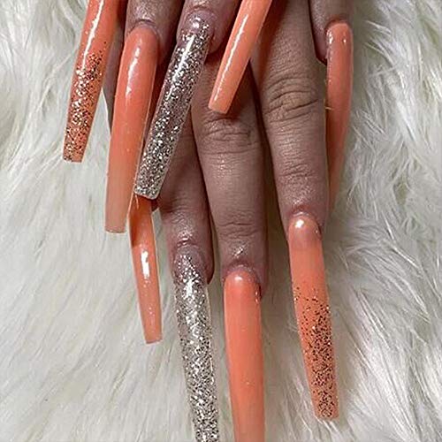 Natural: 100pcs White/Clear/Natural Extra Long Curve Nail Tip UV Gel French Acrylic False Nail Art Salon long Tips (Natural)