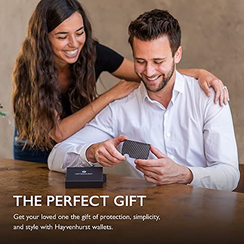 Wallet For Men - Reinvented Design Men&#39;s Wallet - Slim, Minimalistic &amp; Seamless, Blocks RFID Scanners, Holds 12 Cards &amp; Has a Money Clip (Carbon Fiber)