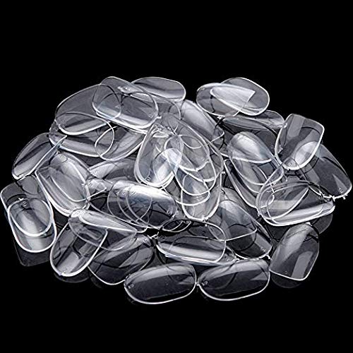 600Pcs Artificial Nails Short Oval Full Cover False Nail Acrylic Style Artificial False Nails 10 Sizes- for Nail Salons and DIY Nail Art (Oval Clear)