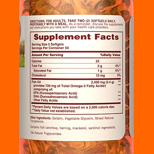 Sundown Fish Oil 1200 mg, Omega-3 Dietary Supplement, S