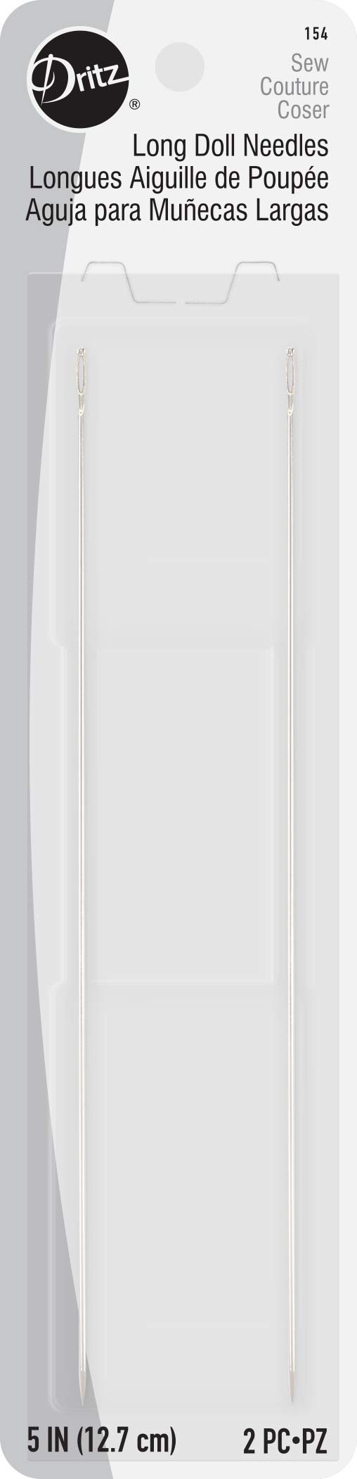 154 Doll Hand Needles, Long, 5-Inch (2-Count) Nickel