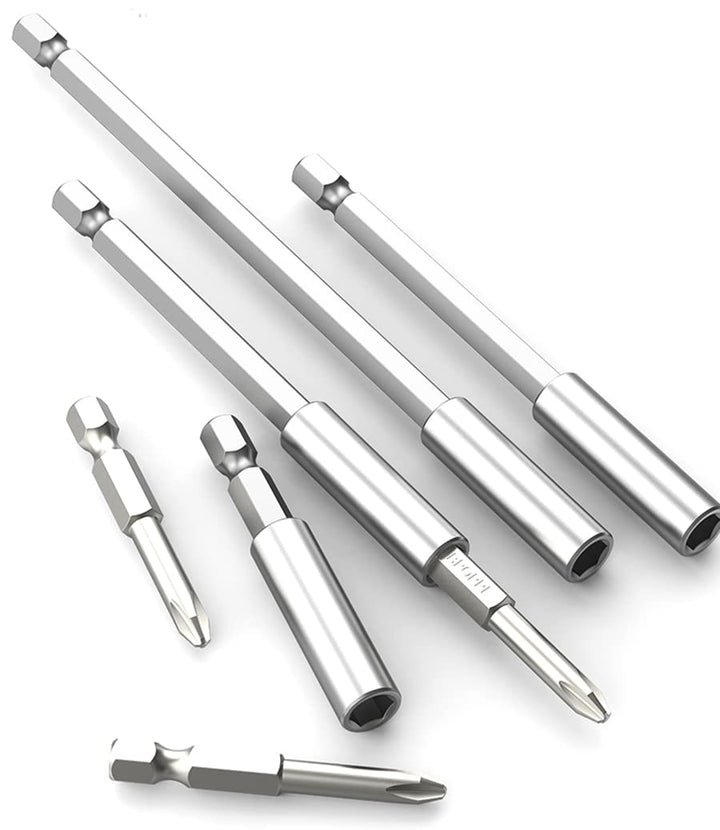 3-PC Quick Change Magnetic Bit Holder Set Extensions Socket Drill Bit Holder 1/4 Hex Shank Power Tools 2.4 &amp; 4&amp;6