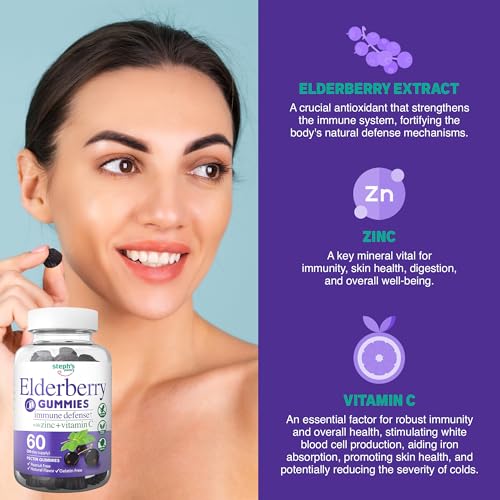 Elderberry Gummies with Vitamin C and Zinc - Immune Boo