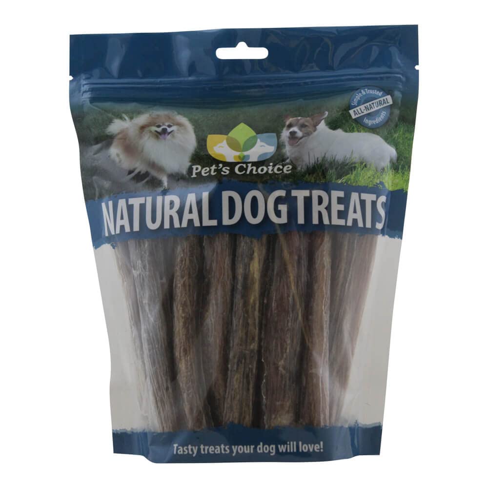 Pet’s Choice Naturals Premium Bully Sticks, Cow Pizzle Chew Treat for Dogs, 6 25 ct