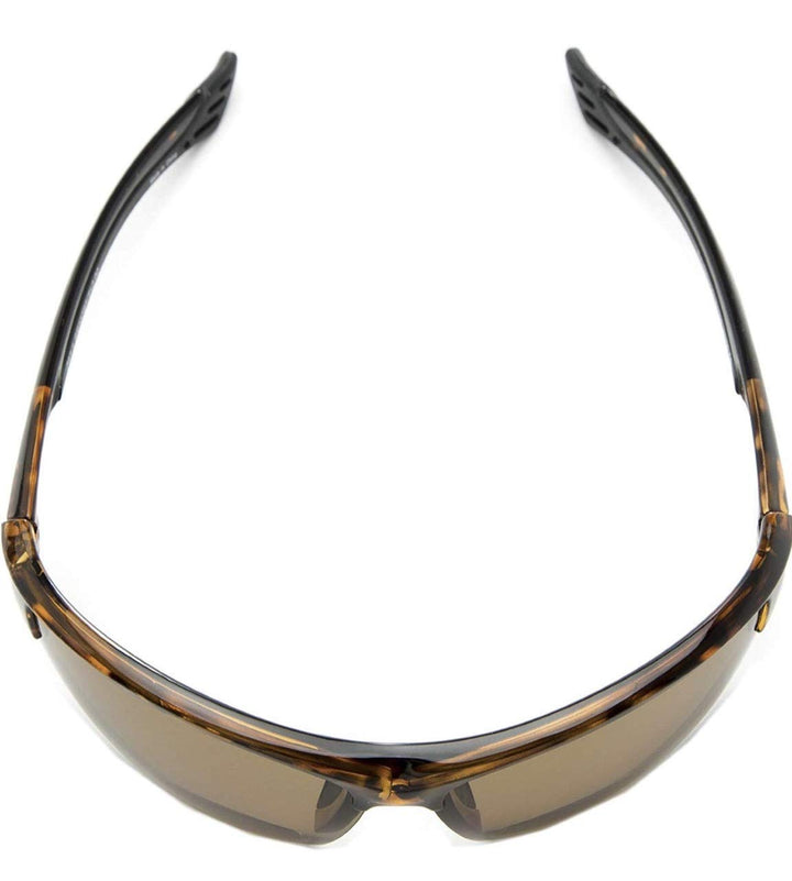 The Foster Bifocal Sun Reader Sport and Wrap Around Reading Sunglasses, Tortoise with Amber +2.50