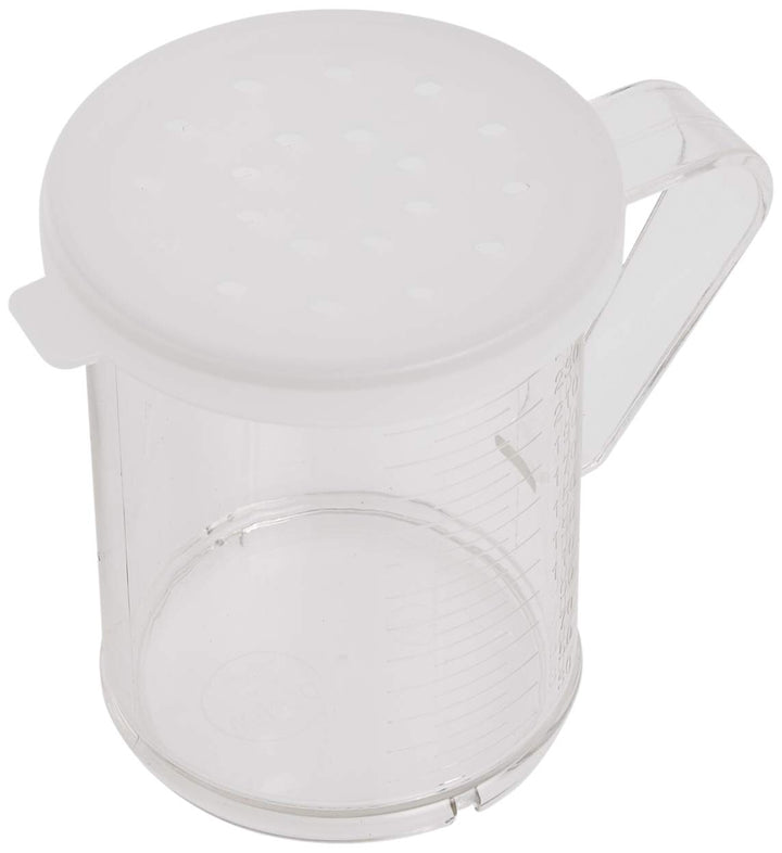 Winware 10-Ounce Polycarbonate Dredge with 3 Snap-on Lids, 1 Count (Pack of 1), Plastic