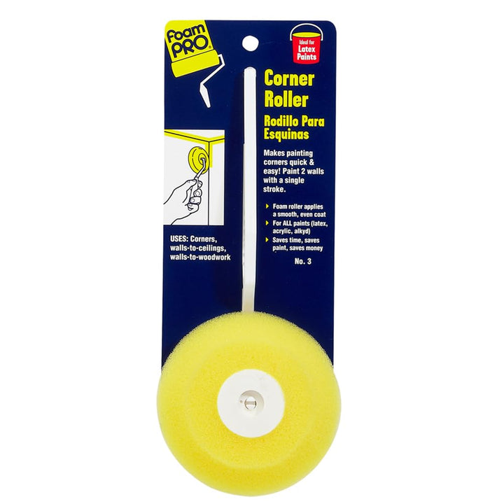 FOAM PRO 00102 FoamPRO Corner Roller, Smooth Surface, 4 In.