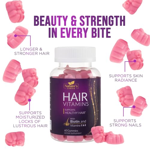 Hair Vitamins Gummies with Biotin 5000 mcg Vitamin E &a