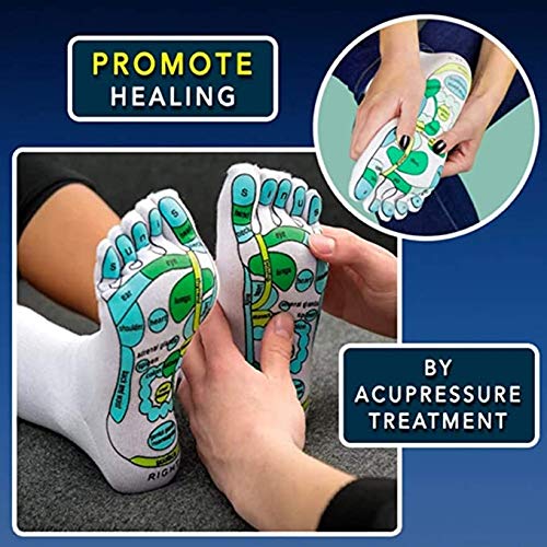 FASHIXD Acupressure Reflexology Socks Foot Massage Sock Relieve Tired Physiotherapy Socks with Massage Tools