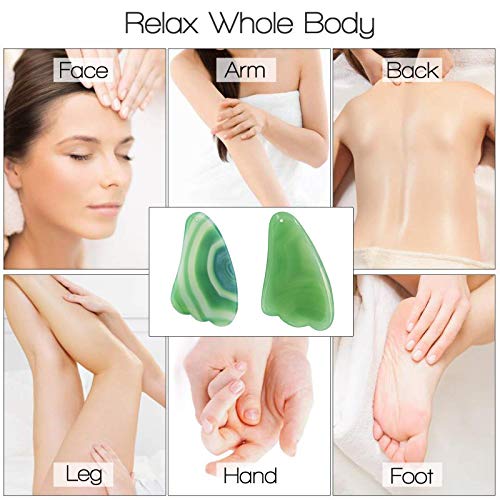 Natural Jade Gua Sha Scraping Massage Tool IASTM Guasha