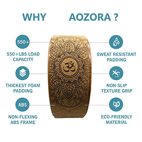 Aozora Yoga Wheel 13 with Most Detailed Book Step by Step Guide on How to Do 30+ Poses,! Perfect for Stretching and Improving Backbends (Mandala)