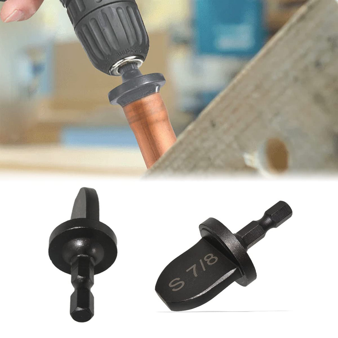 6 PCS Swaging Tool Drill Bit Set 1/4-Inch Hex Shank HVAC Tool Copper Pipe Flaring Bits Portable Tube Expander Drill Bit Repairing Kit (1/4&#39;&#39;, 3/8&#39;&#39;, 1/2&#39;&#39;, 5/8&#39;&#39;, 3/4&#39;&#39;, 7/8&#39;&#39;)