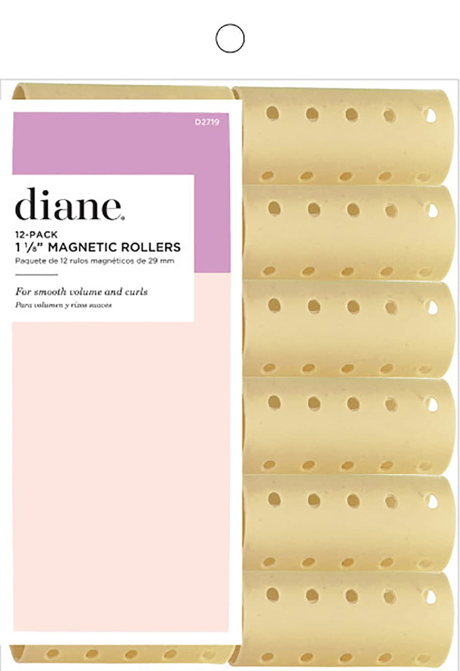 Magnetic Hair Rollers, Beige, 1 1/8 Inch