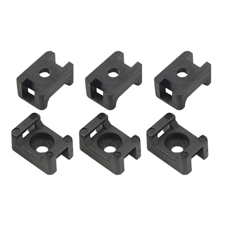 120PCS 3 Values Saddle-type Cable Tie Mount Bases for Cable Wire Tubing Sleeving Conduit Adjustable Cable Tie Holder Set Matched with 120PCS Black Flexible Zip Ties(Black)