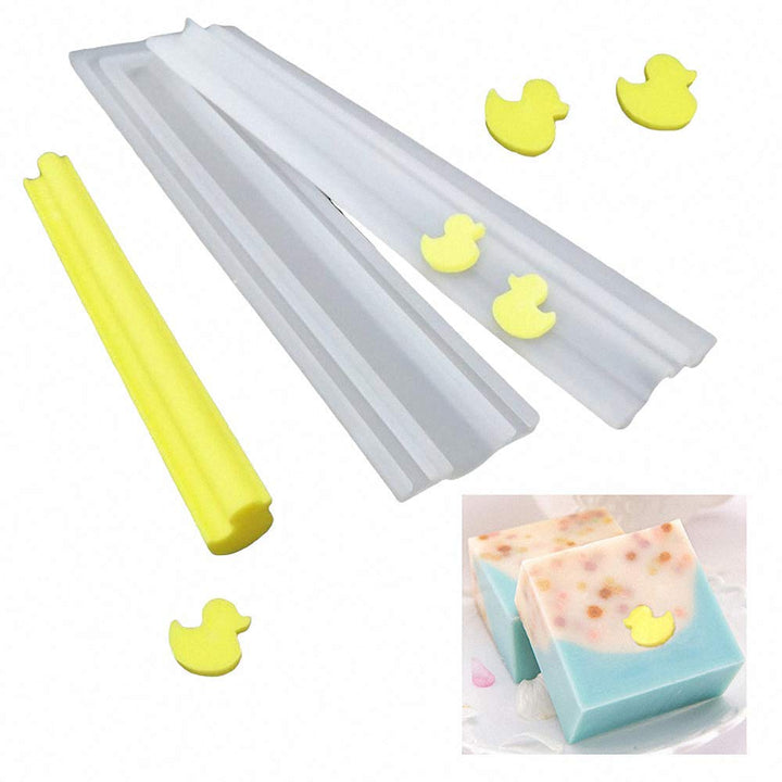 Little Rubber Duck Shaped Long Tube Silicone Mold Duckl