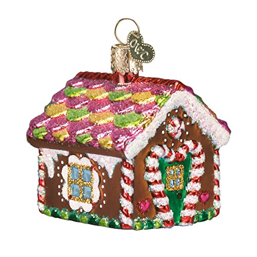 Ornaments: Gingerbread Collection Glass Blown Ornaments for Christmas Tree, Gingerbread House, 20013
