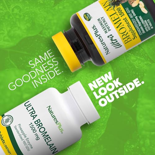 Natures Plus Ultra Bromelain - 60 Tablets - 1500 mg of 