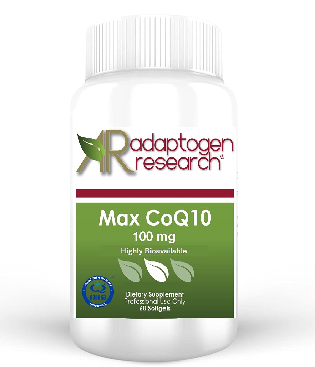 Max CoQ10 100mg | Biologically Active Coenzyme Q10 Kaneka Ubiquinol | Crystal Free High Dose | Readily Absorbed Supplement | 60 Softgels |