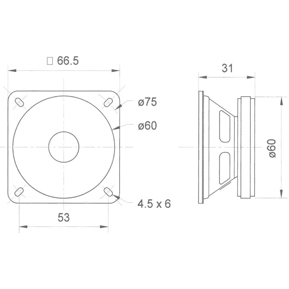 Visaton FRS7-8 2.5 Full-Range Speaker 8 Ohm