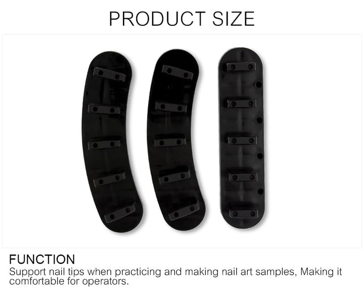 Blue: 3 Pcs False Nail Art Tips Practice Display Stand Tool for Gel Nail Polish DIY Nail Training Tools (Blue)