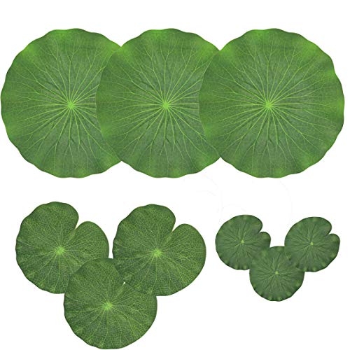 10 Pack Assorted Pink Ivory Artificial Floating Foam Lotus Flower and Water Lily Pad Set for Koi Fish Pond Fountain Pool Home Outdoor Patio Aquarium Wedding Party Decoration