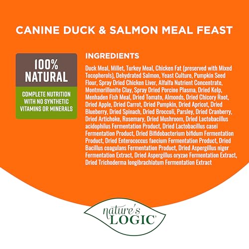 Nature&#39;S Logic Canine Duck &amp; Salmon Meal Feast, 4.4Lb